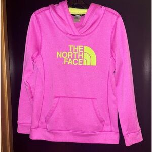 North Face  Pink Hoodie /lime  green new never worn !
